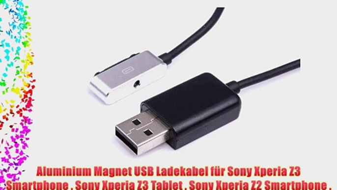 Aluminium Magnet USB Ladekabel f?r Sony Xperia Z3 Smartphone  Sony Xperia Z3 Tablet  Sony Xperia