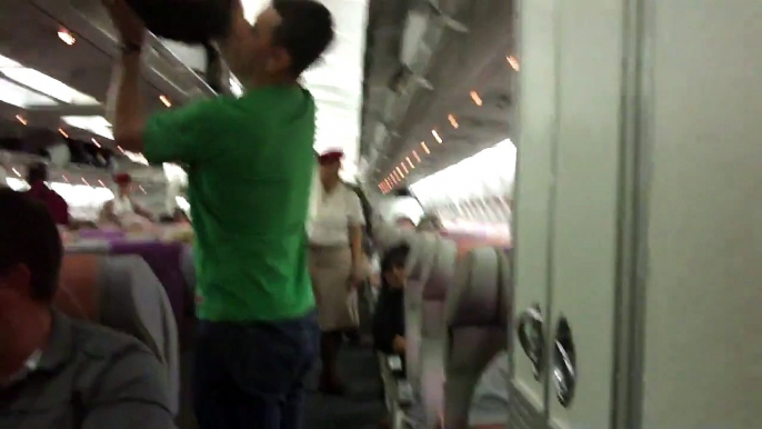 Boarding Emirates Airbus A330-200 in Durban to Dubai