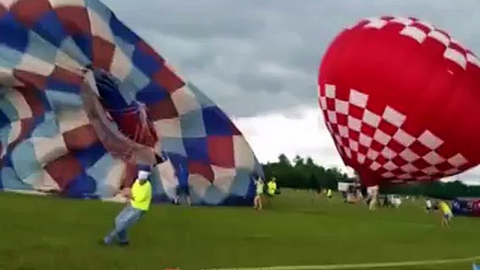 Hot Air Balloon Takes Off With a Truck Attached