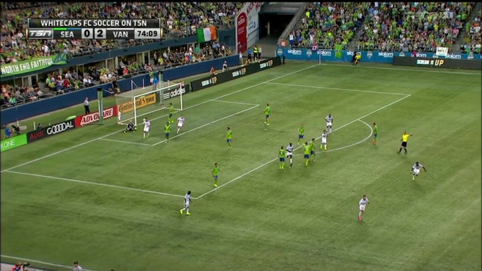 Pedro Morales Free Kick Goal - Vancouver Whitecaps vs Seattle Sounders - MLS 08.01.2015