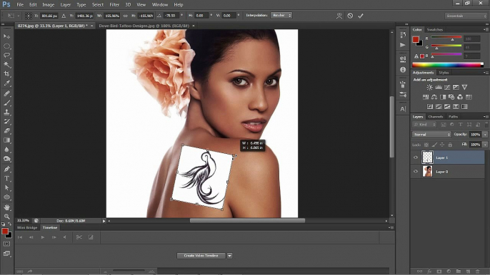 Add In Tattoo Adobe Photoshop CS6-Urdu Tutorial(AnsariG)