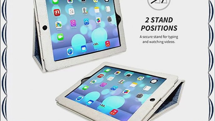 Snugg iPad H?lle - Smart Cover mit Aufsteller elastischer Handschlaufe Stylus-Halterung und