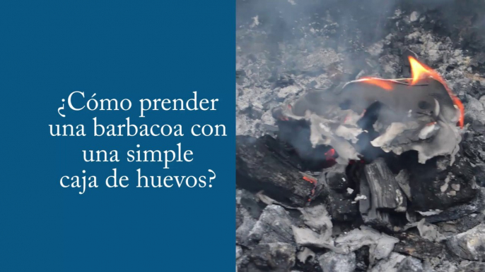 ¿Cómo prender una barbacoa con una simple caja de huevos?