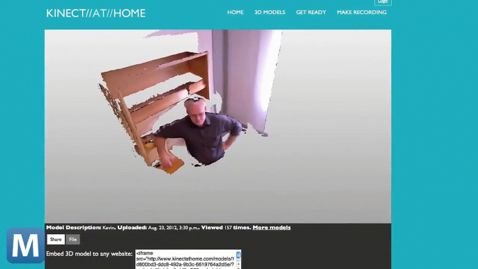 Kinect@Home Captures Your Surroundings to Create 3D Images