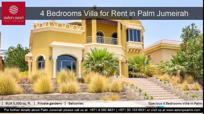 4 Bedrooms Villa for Rent in Garden Homes Frond M, Palm Jumeirah