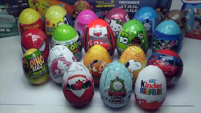 Kinder Surprise Eggs, Surprise Eggs Cars 2 Mickey Mouse Spongebob Disney Pixar