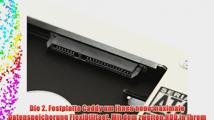 DBPOWER 2nd/2. 9.5mm HDD Hard Drive SATA zu SATA Caddy Adapter fuer Lenovo Asus Samsung HP