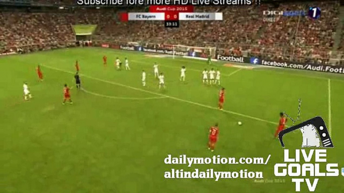 Alaba Fantastic Free Kick Chance FC Bayern Munich 0-0 Real Madrid - 05.08.2015 - Audi Cup