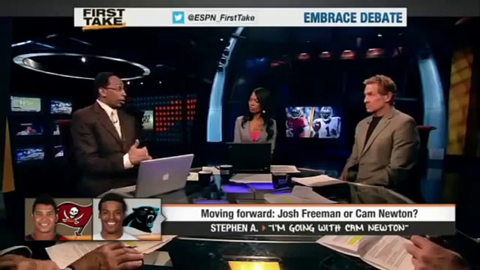 Skip Bayless and Stephen A Smith on Who Would You Want Josh Freeman Or Cam Newton! - ESPN First Take