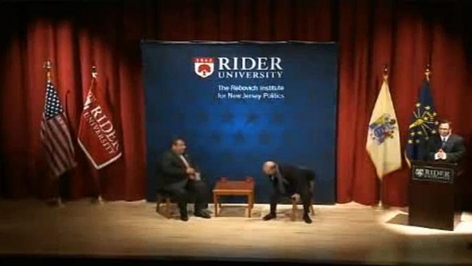 Governors Mitch Daniels and Chris Christie at Rider University