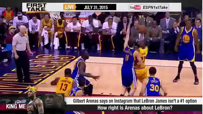ESPN First Take - Gilbert Arenas on Why LeBron James Will Never Be Michael Jordan or Kobe Bryant -