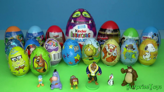 26 Surprise eggs Kinder Maxi Disney Pixar Cars 2 Маша и Медведь Kinder Surprise Toy Story