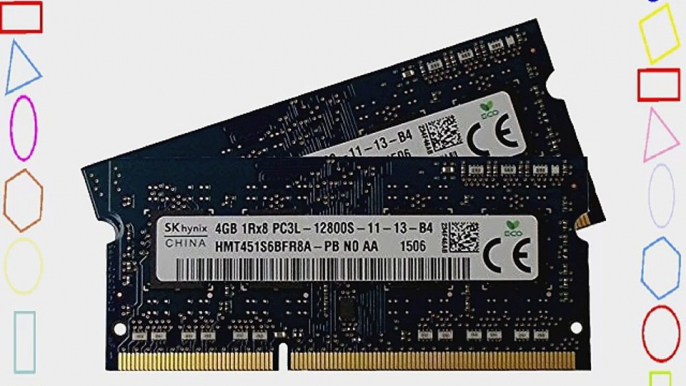 Ram memory 8GB kit (2 x 4GB) DDR3 PC3-128001600MHz 204 PIN SODIMM for laptops