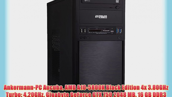 Ankermann-PC Aucuba AMD A10-5800K Black Edition 4x 3.80GHz Turbo: 4.20GHz Gigabyte GeForce