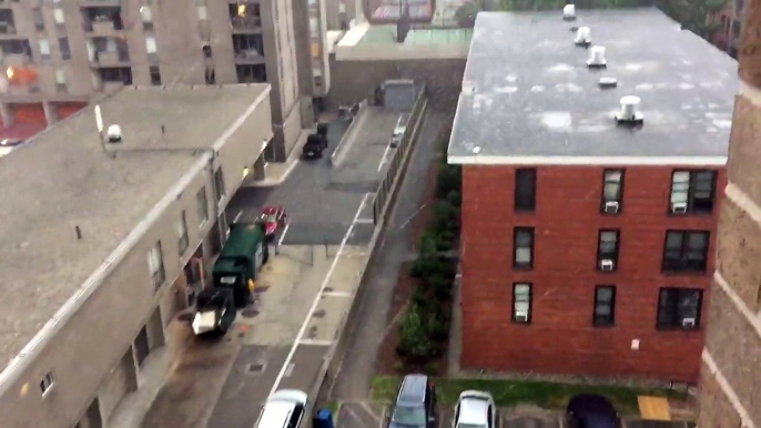 Golf ball sized hail in Boston thunderstorm