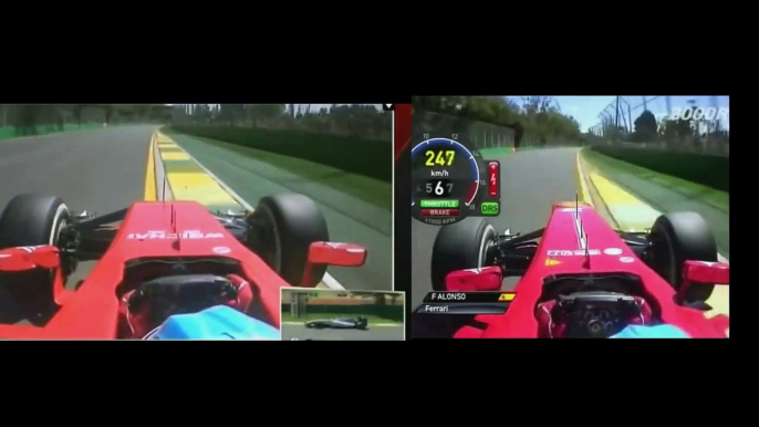 F1 2014 VS F1 2013 Fernando Alonso Onboard Melbourne Lap Comparison