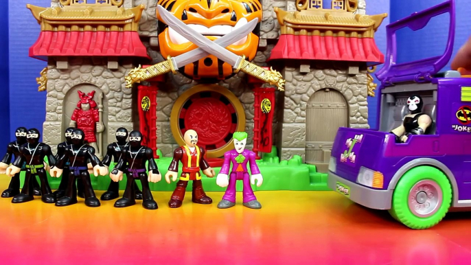 Imaginext Replica Batman Ninjas & Joker Bane Try Destroy Gotham City Batman Saves Day Just