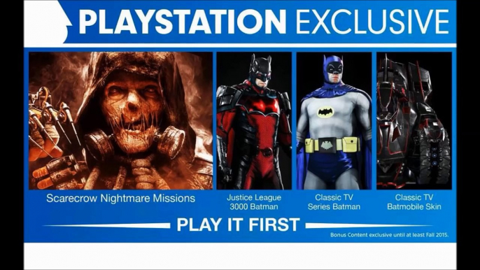 Batman Arkham Knight – Playstation 4 Exclusive Contents & Merchandise