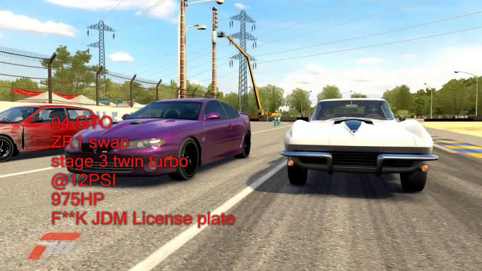 FM3 Drag Racing: C2 Vette Vs TrashTalker GTO  HD