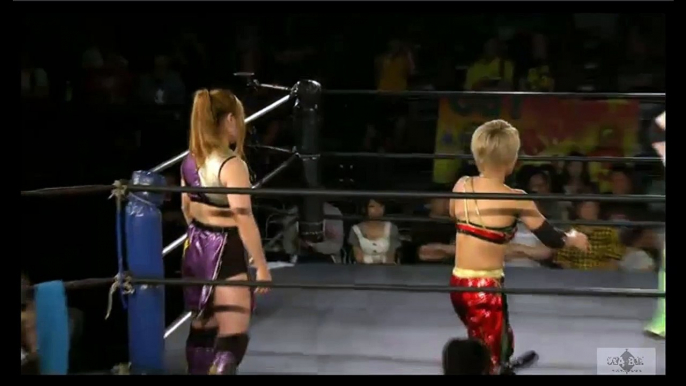 {24 Hour Wrestling} (OZABUN) Dynamite Kasai & Manami Toyota Vs. Rina Yamashita & Kaho Kobayashi (7/26/15)