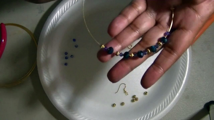 DIY: SIMPLE MEMORY WIRE AND BEAD HOOP EARRINGS