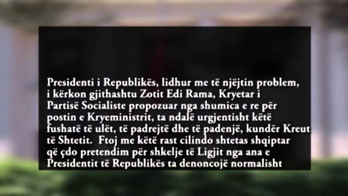 Akuzat ndaj presidentit për truallin e PD. Reagon presidenca: Shpifje e ulët e mazhorances së re