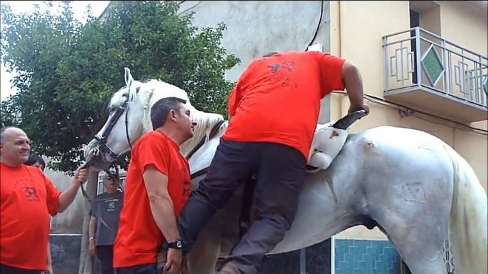 IV Encierro de Toros con Caballos en Yatova Despues del Encierro Autenticos Caballos