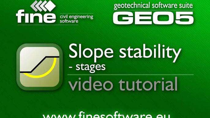 GEO5 Slope Stability Analysis - Construction stages