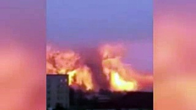 Footage shows SECOND China chemical plant explosion days after Tianjin blast that killed 114