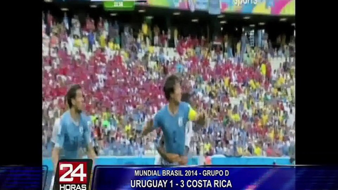 Mundial Brasil 2014: Costa Rica sorprendió al vencer a Uruguay en la Copa (1/2)