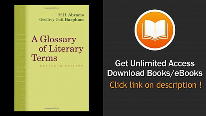 A Glossary Of Literary Terms PDF