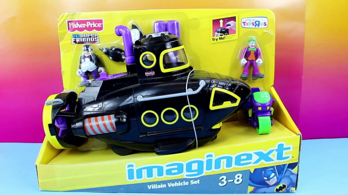 Batman Imaginext Villain Vehicle Set With Penguin Submarine Joker Motorcycle Superman