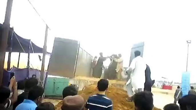 Unloading bhensa cow mandi karachi 2015