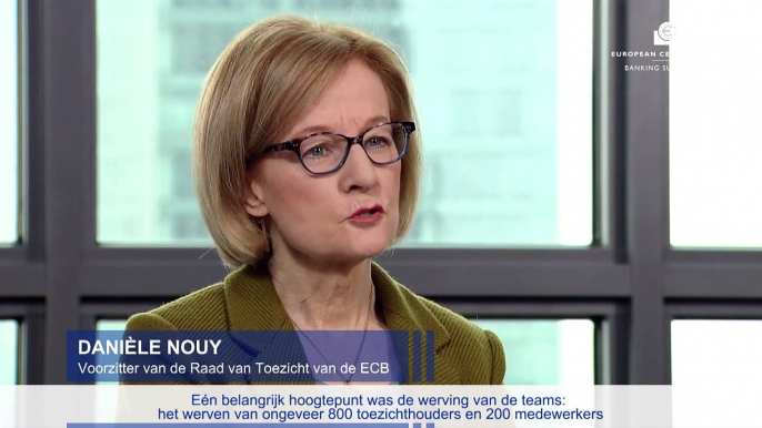 Interview met mw. Nouy van de ECB over het eerste jaarverslag van het Bankentoezicht