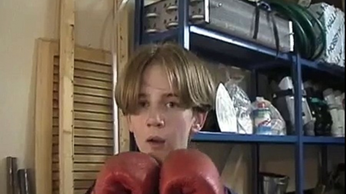 Punching bag, son and dad, Boxing Nyrkkeily 1998