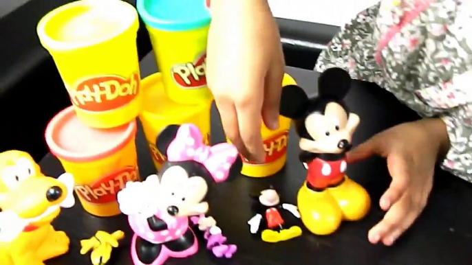 Mickey Mouse clubhouse play doh Barbie Peppa pig frozen surprise eggs Donald Duck cartoon