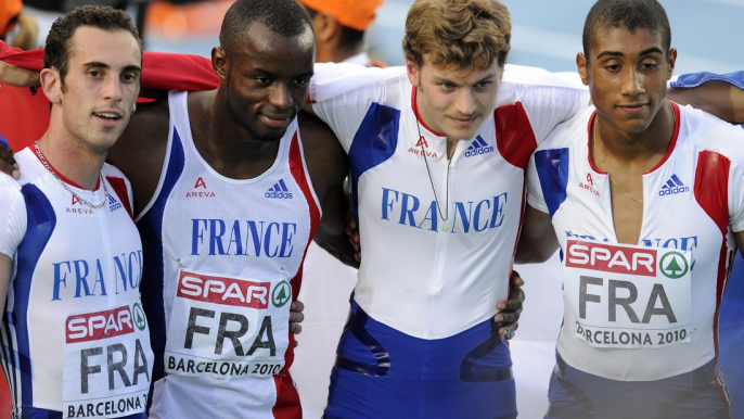 Cinq relais 4x100m français en or en athlétisme