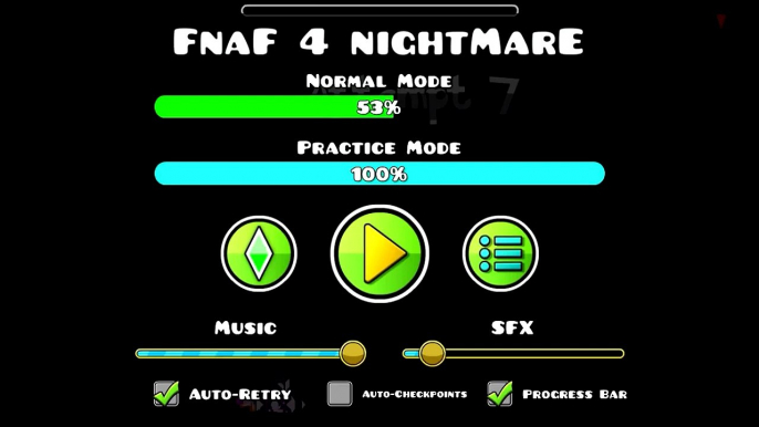 FIVE NIGHTS AT FREDDY´S | FNaF 4 Nightmare by x8Px | Geometry Dash 2.0