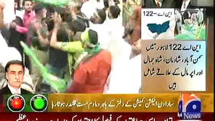 NA 122, PTI AUR PMLN K WORKERS AMNAY SAMNAY, 22 AUGUST, 2015