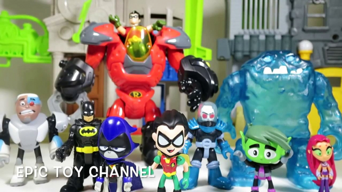 TEEN TITANS GO! Parody Robin Steals Epic Imaginext Robin Suit and Battles Dr Freeze & Ic