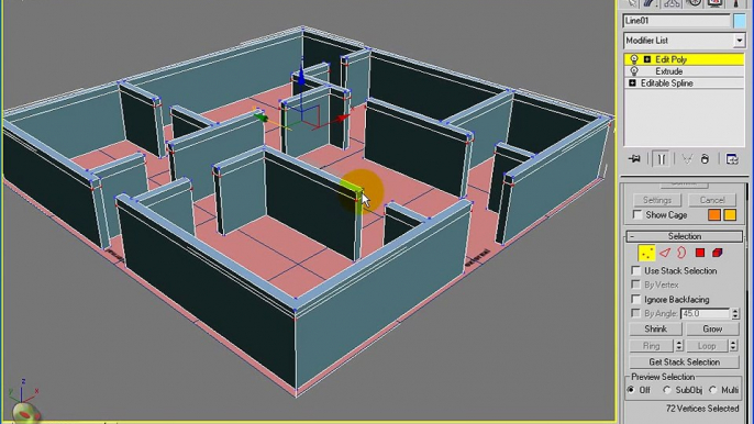 3DS Max - Pt 2 - Extruding a Floor Plan