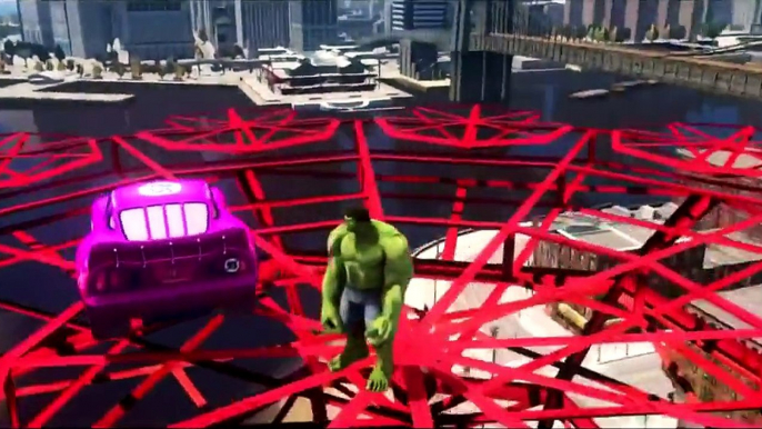 HULK meets a Custom Disney Pixar Cars Lightning McQueen in Pink Color!! Marvel Avengers Funny