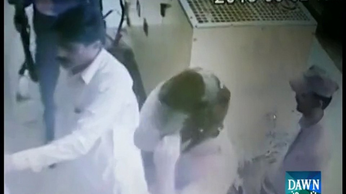 CCTV footage of Karachi bank robbery