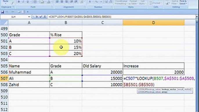 How to find percentage in Ms Excel Formulas Urdu/Hindi Tutorials - Part 19