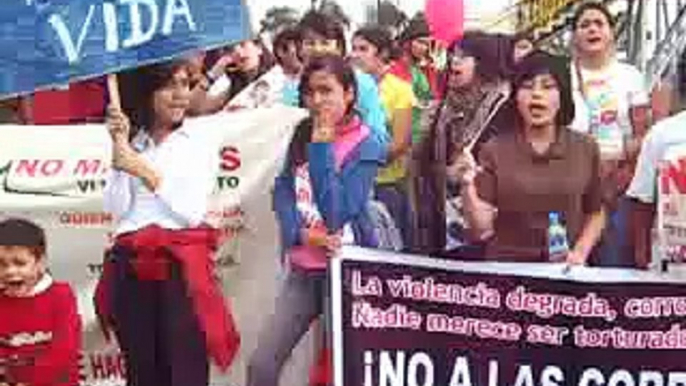 marcha antitaurina 15 de noviembre de 2009 - plaza de acho - lima, peru