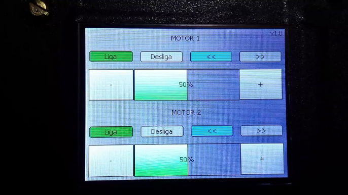 Controle Motores DC - Display Touch - PIC e L298