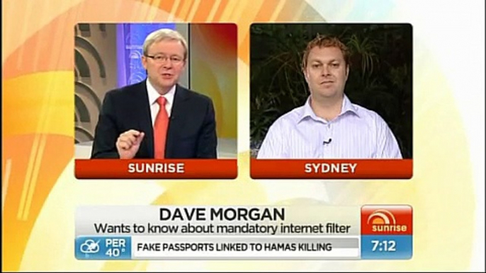 Kevin Rudd on Internet Censorship (Sunrise)
