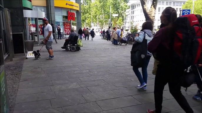 crazy wheelchair driver in berlin