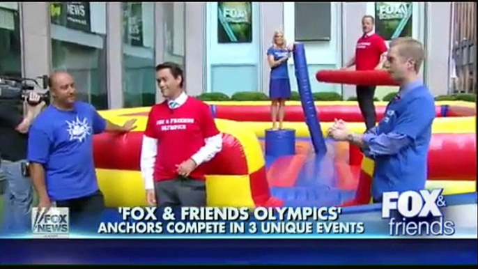 'Fox and Friends' Olympics: Gladiator joust - Which co-host is the last one standing? For more info: