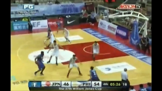 Moala Tautuaa Two handed Dunk Gilas Pilipinas 3.0 vs Japan 37th Jones Cup September 2,2015